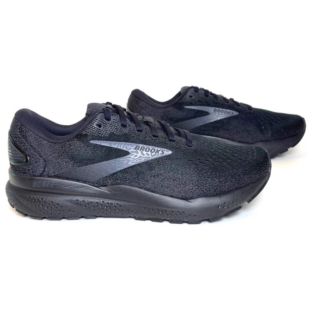 Women's 10.5 - Brooks Ghost 16 Running Shoes Triple Black 1204071B020 - NEW‎